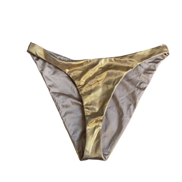 Good American Swim | Goodamerican Metallic Better Reversible Bikini Bottoms | Co - Picture 3 of 6